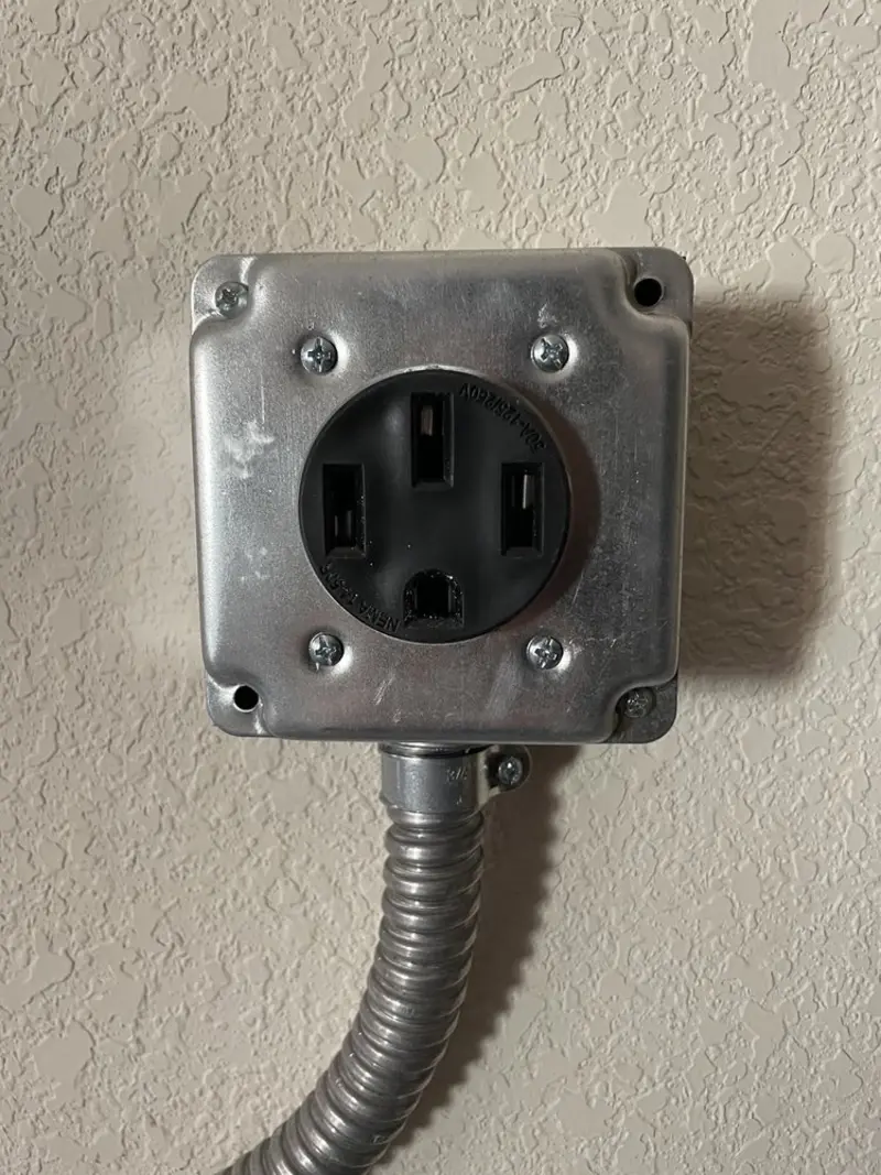 NEMA 14-50 outlet installed for Electrical Panel Upgrade in Guymon